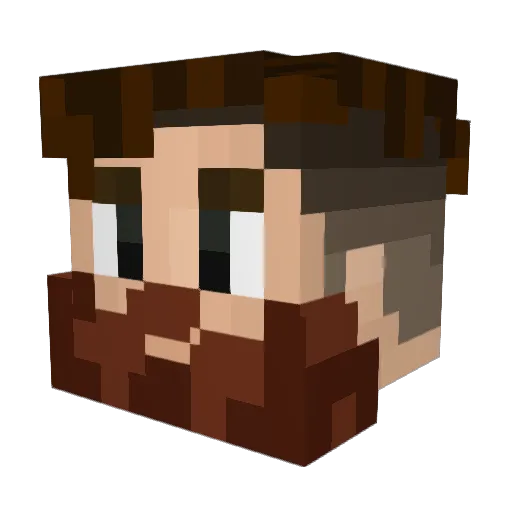 _naderia Minecraft avatar head, 3D render