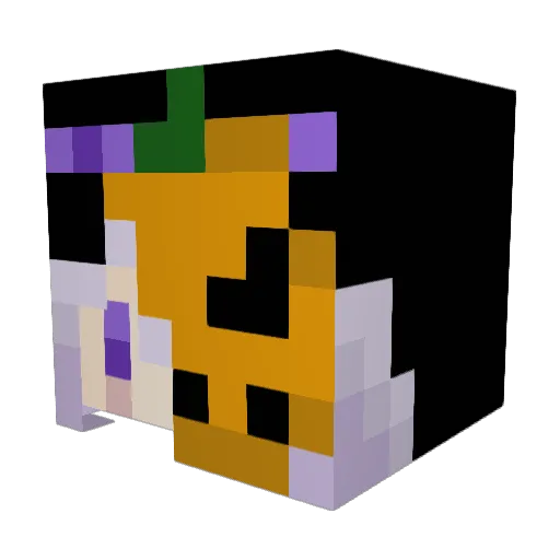 _nc25_ Minecraft avatar head, 3D render
