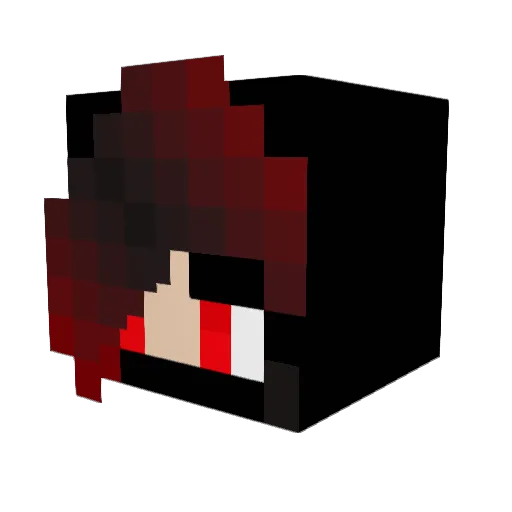 _necropanda_ Minecraft avatar head, 3D render
