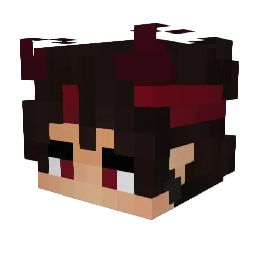 _nethr Minecraft avatar head, 3D render