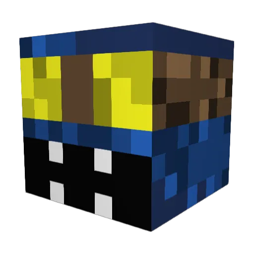 _newtheo_ Minecraft avatar head, 3D render