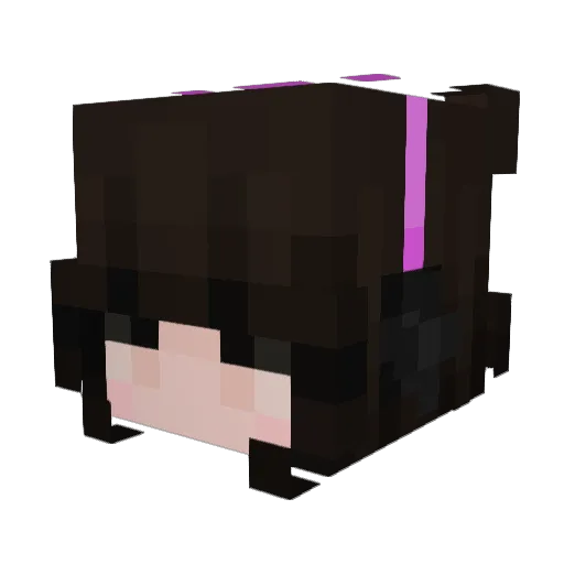 _niccy Minecraft avatar head, 3D render