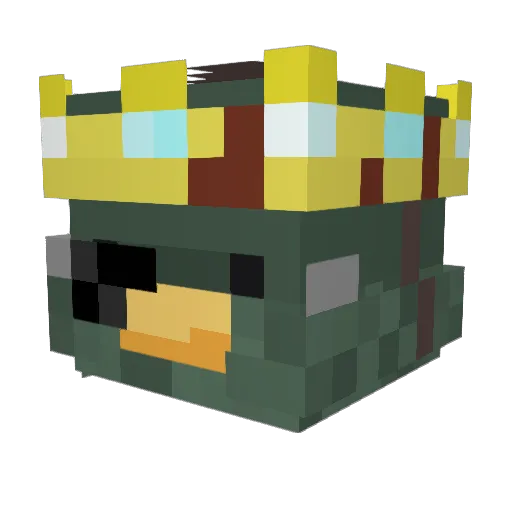 _niceX1 Minecraft avatar head, 3D render