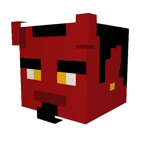 _nickel__ Minecraft avatar head, 3D render