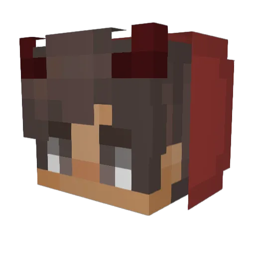 _nicohz_ Minecraft avatar head, 3D render