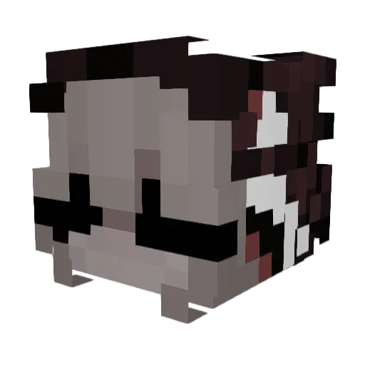 _nikaq_ Minecraft avatar head, 3D render