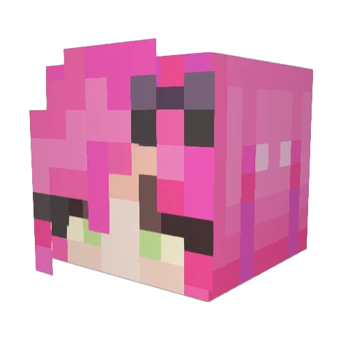 _nikooo__ Minecraft avatar head, 3D render