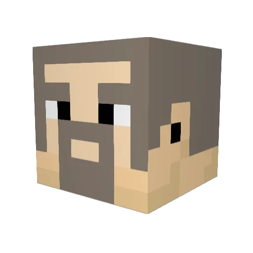 _nobby_ Minecraft avatar head, 3D render