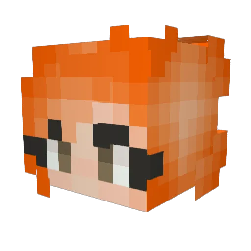 _noodle666 Minecraft avatar head, 3D render
