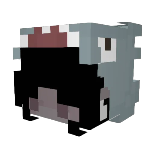 _notchyrill Minecraft avatar head, 3D render