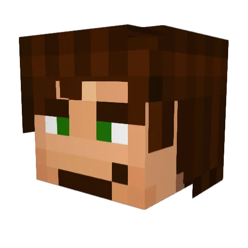 _null_01 Minecraft avatar head, 3D render