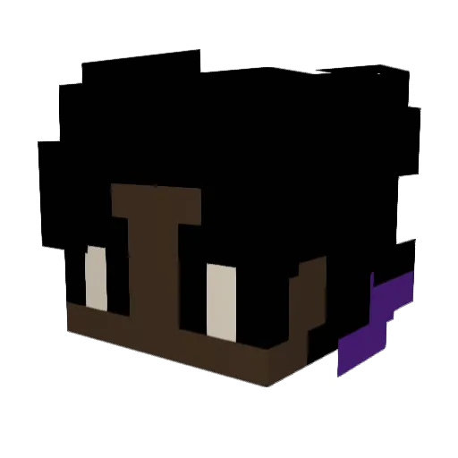 _nxel Minecraft avatar head, 3D render