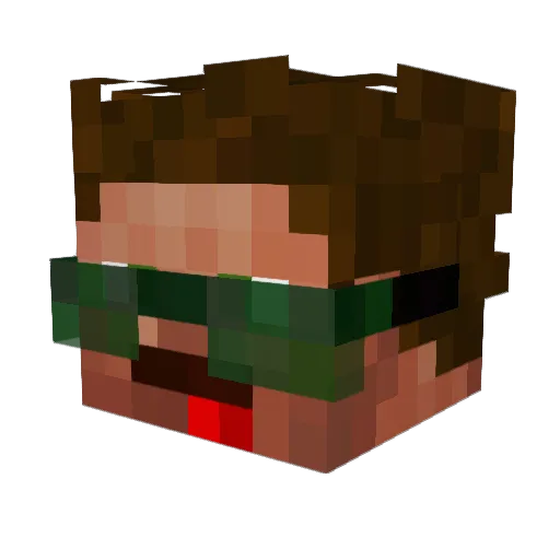 _nxft_ Minecraft avatar head, 3D render