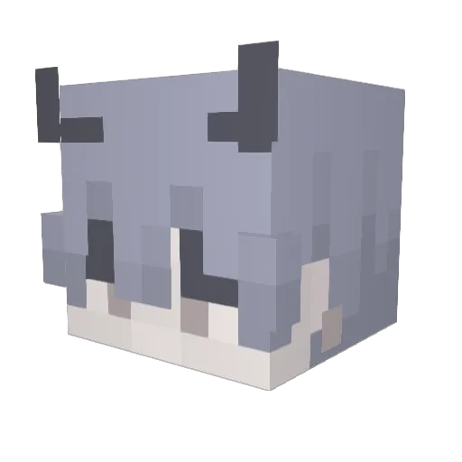 _nxssie Minecraft avatar head, 3D render