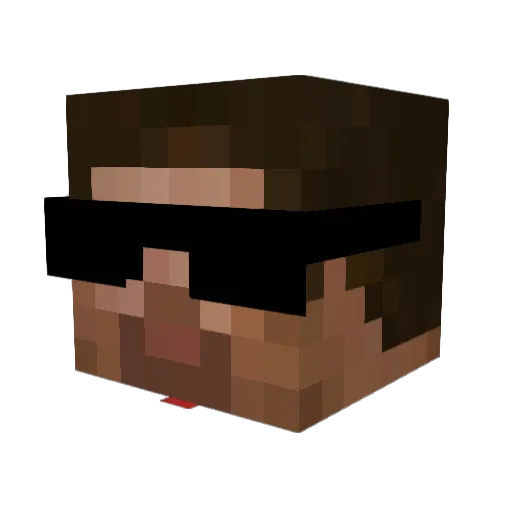 _oFox Minecraft avatar head, 3D render