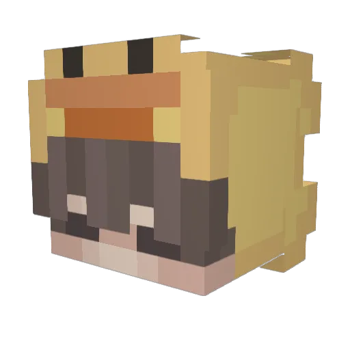 _oLighter Minecraft avatar head, 3D render