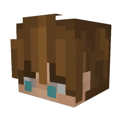 _oTheo Minecraft avatar head, 3D render