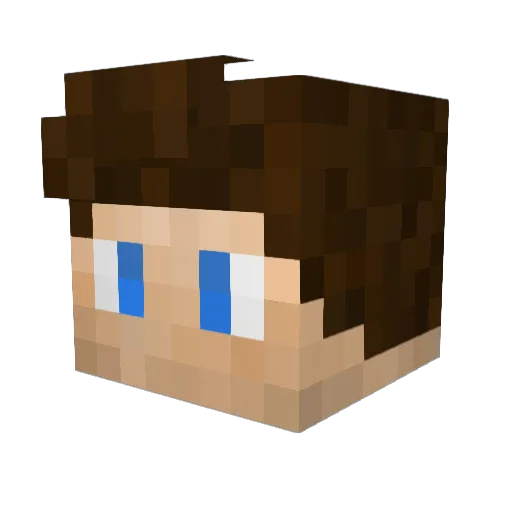 _oZaka Minecraft avatar head, 3D render