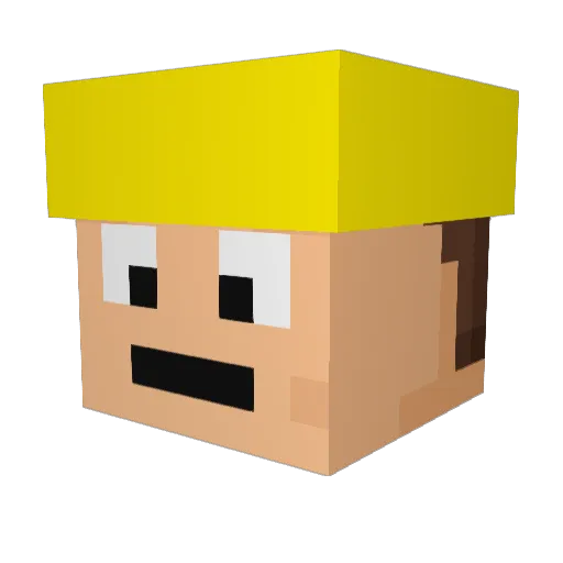 _oZo_ Minecraft avatar head, 3D render