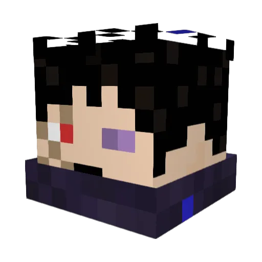 _obito_1 Minecraft avatar head, 3D render
