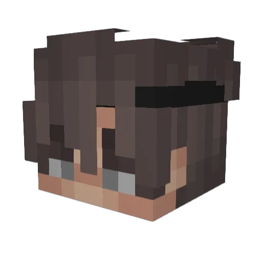 _olixxk Minecraft avatar head, 3D render