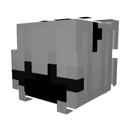 _ooc Minecraft avatar head, 3D render