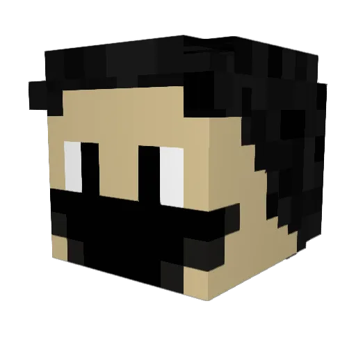 _orange_x Minecraft avatar head, 3D render