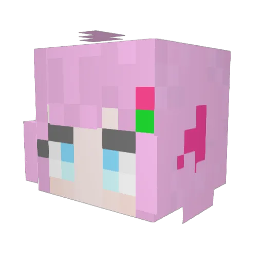 _otopopo_ Minecraft avatar head, 3D render