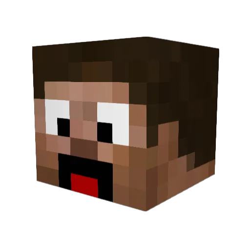 _otrox Minecraft avatar head, 3D render