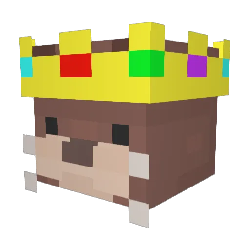 _otters Minecraft avatar head, 3D render