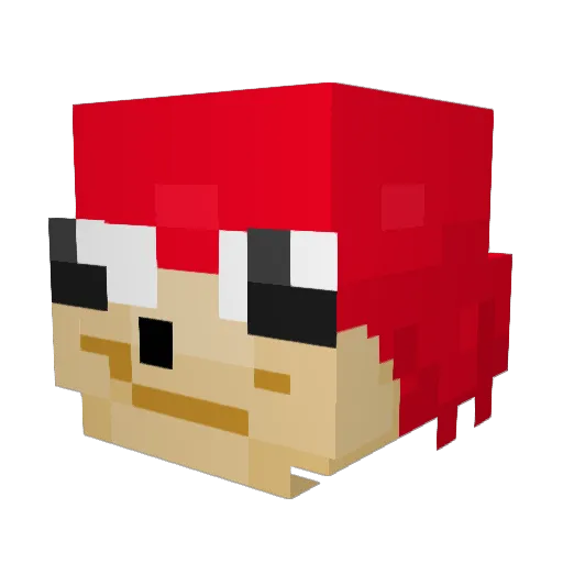 _ouzz Minecraft avatar head, 3D render