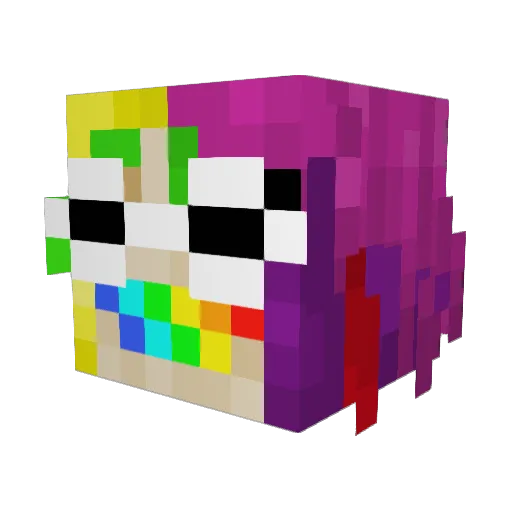 _p1ak Minecraft avatar head, 3D render