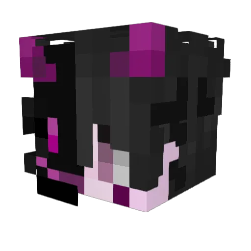 _pAnk Minecraft avatar head, 3D render