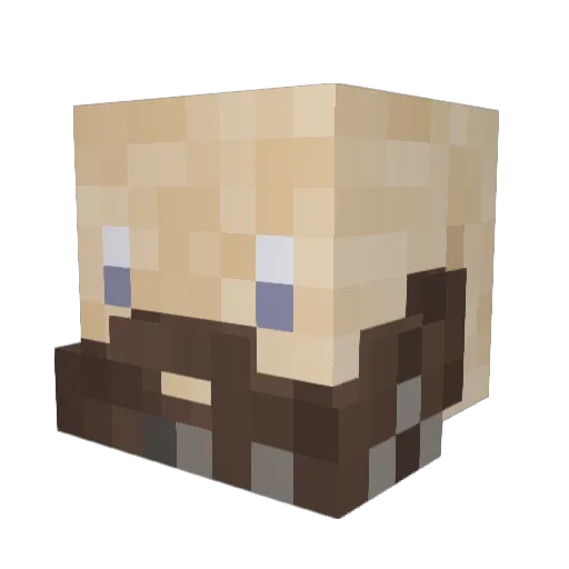 _p_i_x_e_l_ Minecraft avatar head, 3D render