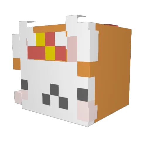 _paco_1212_ Minecraft avatar head, 3D render