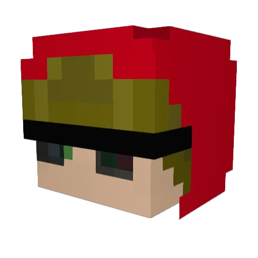 _padd Minecraft avatar head, 3D render