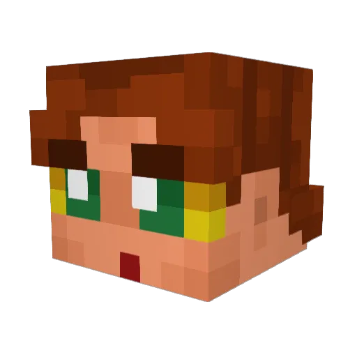 _paket Minecraft avatar head, 3D render