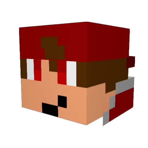 _pascal123_ Minecraft avatar head, 3D render