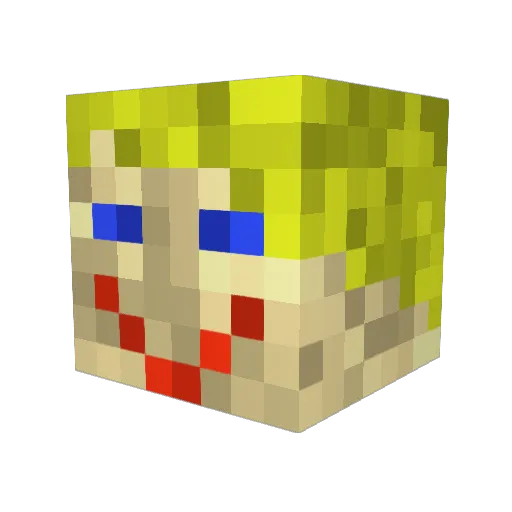 _pasi Minecraft avatar head, 3D render