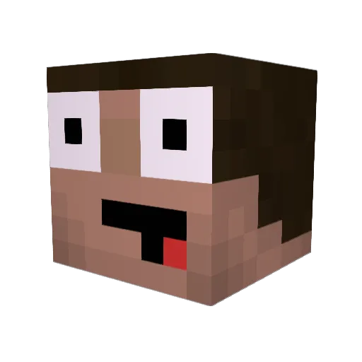 _paul_200 Minecraft avatar head, 3D render