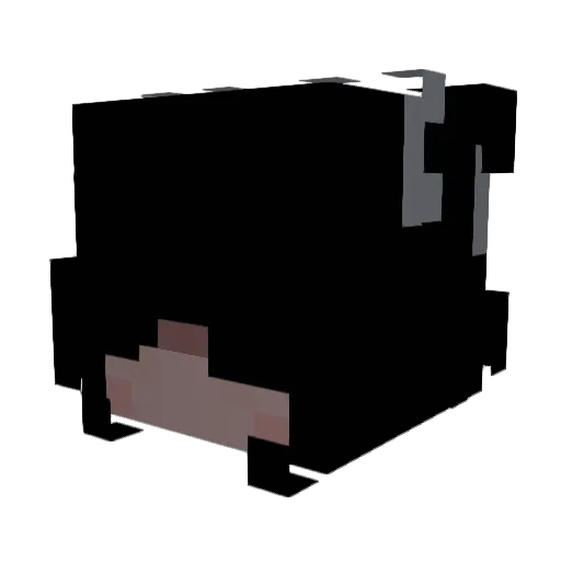 _pauplays Minecraft avatar head, 3D render