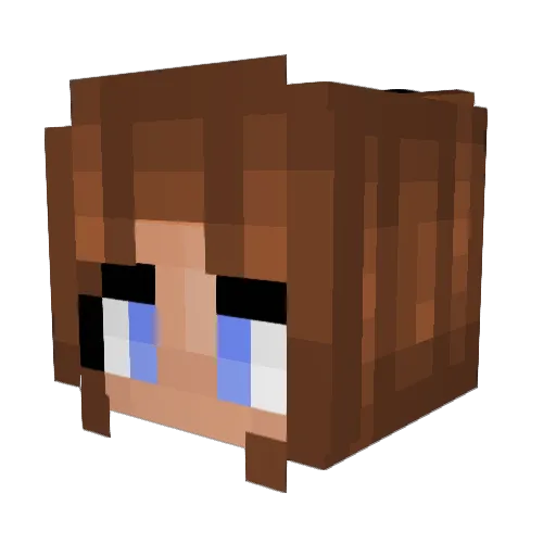 _peachiee Minecraft avatar head, 3D render
