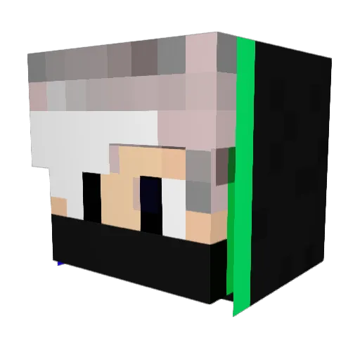 _pedrooks Minecraft avatar head, 3D render