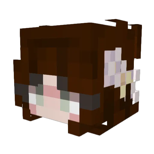 _pegaso Minecraft avatar head, 3D render