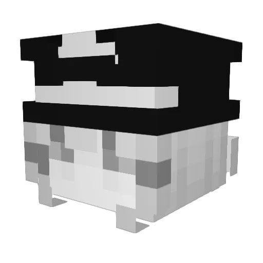 _pellucid_0517__ Minecraft avatar head, 3D render