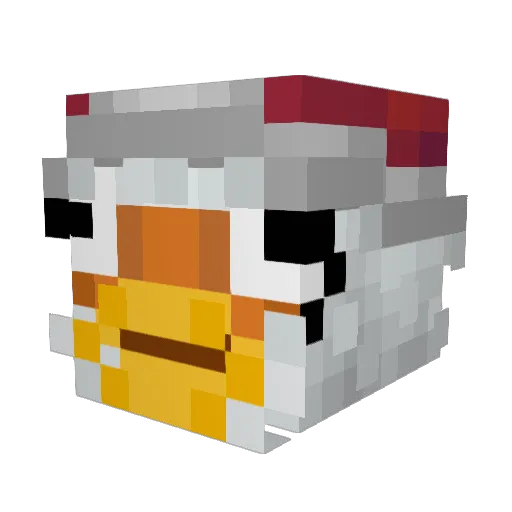 _pgcraft Minecraft avatar head, 3D render