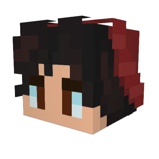 _pheerbob Minecraft avatar head, 3D render