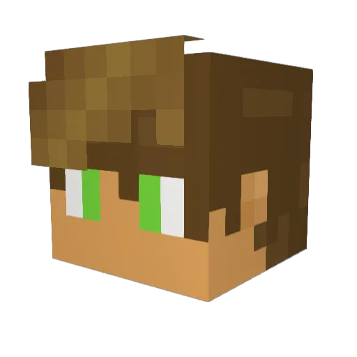 _pho_minecraft Minecraft avatar head, 3D render