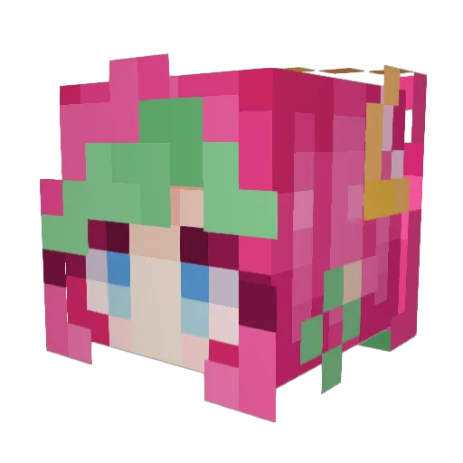 _pibl3 Minecraft avatar head, 3D render