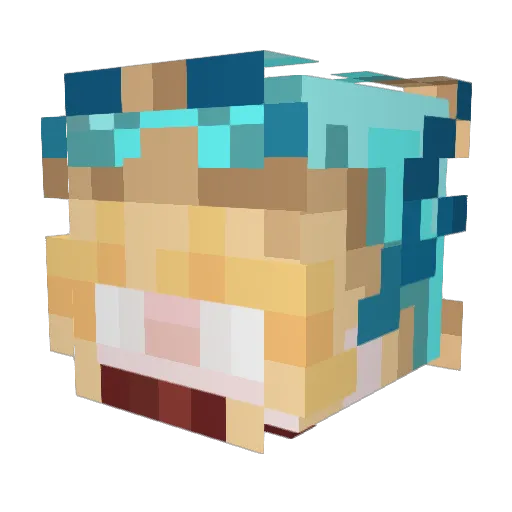 _pietruch Minecraft avatar head, 3D render